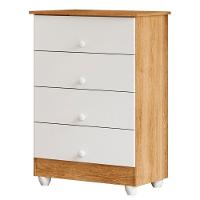 Cômoda Soft 4 Gavetas Tigus Baby Branco Madeirado Ypê - 1