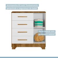 Cômoda Fly 1 Porta E 4 Gavetas Tigus Baby Branco Madeirado Ypê - 6