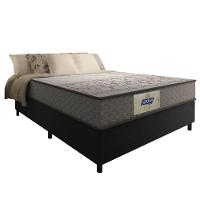 Cama Box Casal Colchão Molas Flora Gazin Cinza/branco 138x188x60cm Até 110 Kg Por Pessoa - 2