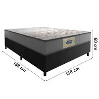 Cama Box Casal Colchão Molas Flora Gazin Cinza/branco 138x188x60cm Até 110 Kg Por Pessoa - 5