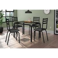 Conjunto De Mesa Malva 107Cm 4 Cadeiras 118 Tampo Em Vidro - 1