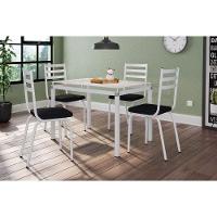 Conjunto De Mesa Malva 107Cm 4 Cadeiras 118 Tampo Em Vidro - 1