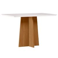 Conjunto Mesa De Jantar 1,20m Anitta Tampo Mdf Com Vidro E 4 Cadeiras Ana Ypê Off White - 3