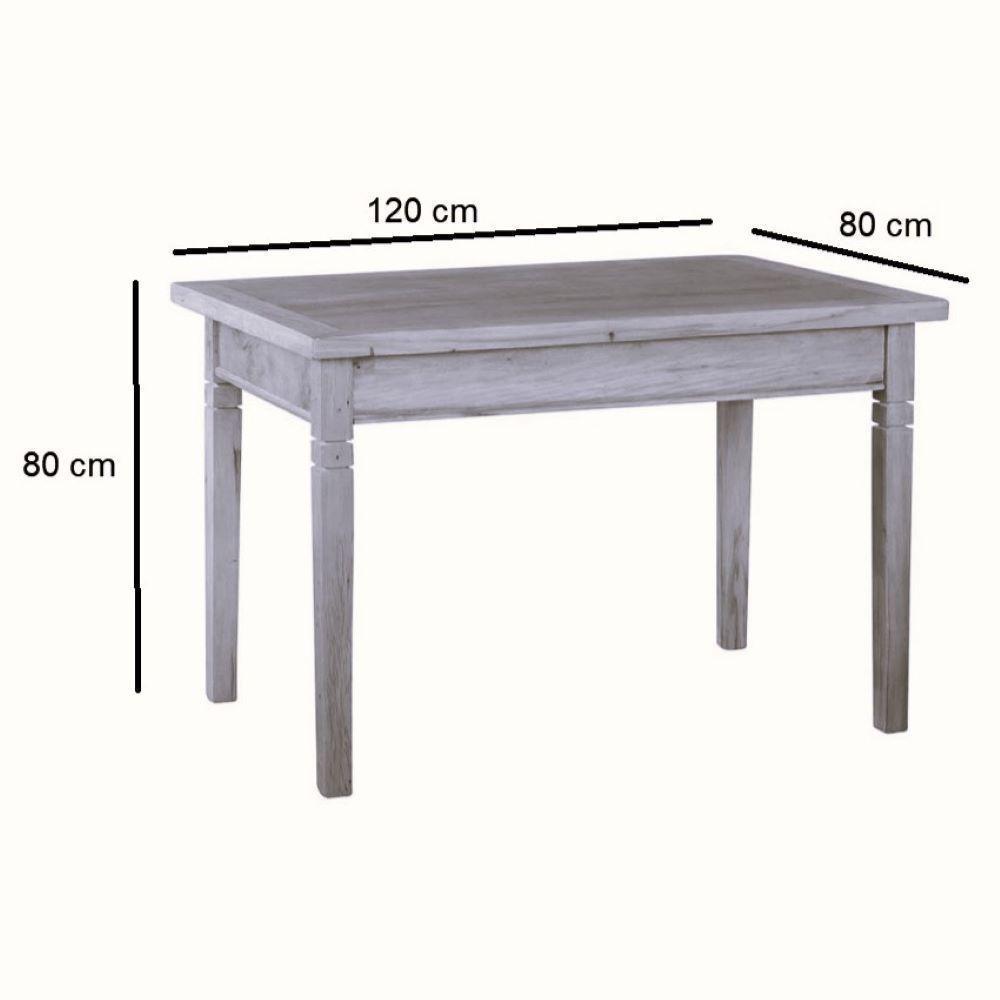 Conjunto Mesa De Jantar 1,5 X 1,5 M 8 Cadeiras Madri Madeira Maciça Com Pátina - 4