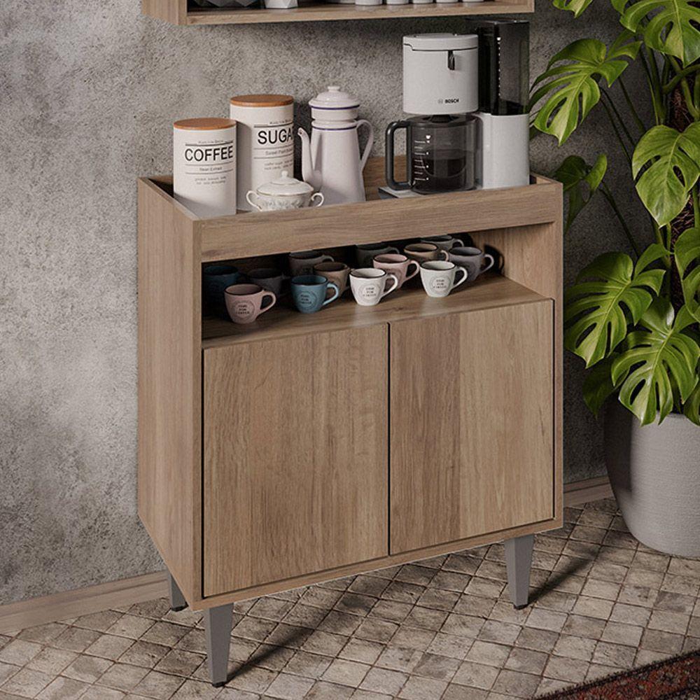 Aparador Buffet Cantinho Do Café 70,5cm Marie M12 - D'rossi Cor Freijó - 4
