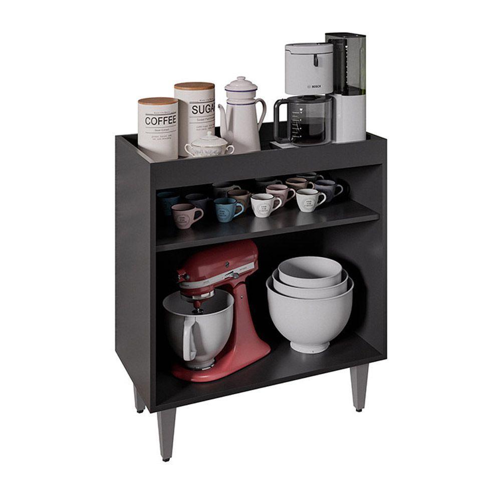 Aparador Buffet Cantinho Do Café 70,5cm Marie M12 - D'rossi Cor Preto - 3