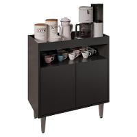 Aparador Buffet Cantinho Do Café 70,5cm Marie M12 - D'rossi Cor Preto - 1