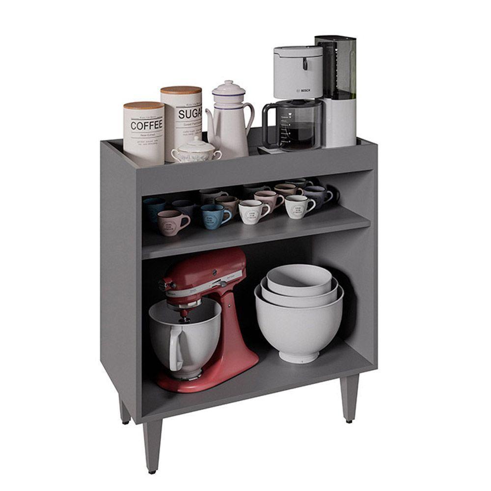 Aparador Buffet Cantinho Do Café 70,5cm Marie M12 - D'rossi Cor Grafite - 3