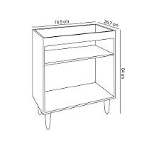 Aparador Buffet Cantinho Do Café 70,5cm 2p Marie M12 - D'rossi Cor Freijó E Branco - 2