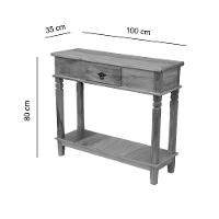 Aparador Tradicional Madeira Maciça 1 M 1 Gaveta - Pátina - 2