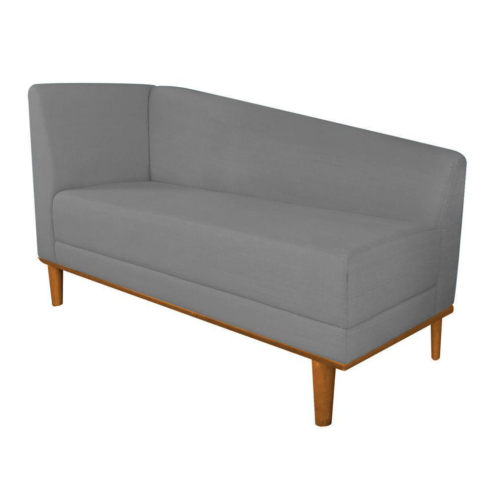 Recamier Monet Composê Corano Preto Com Linho Base de Madeira Linho A26 Grafite - 5