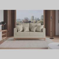 Sofá 2 Lugares Benny Base Pés Madeira Em Linho Cotton - 3