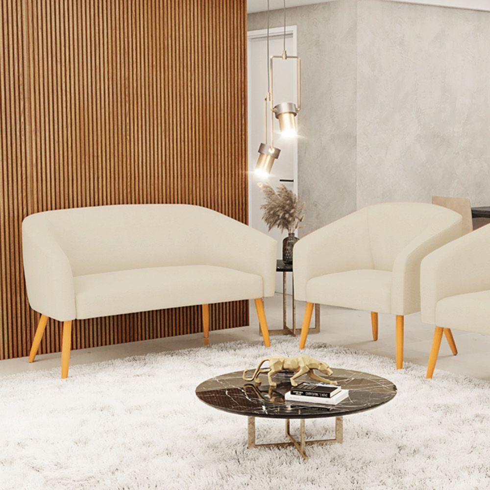 Kit 01 Namoradeira 02 Lugares E 01 Poltrona A27 Areia - 8