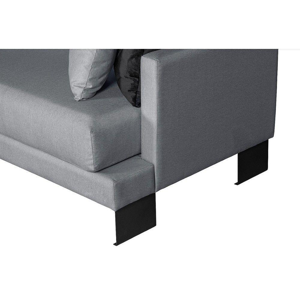 Sofá Living 3 Lugares Linho Corriente 2M Espuma Cinza - 6