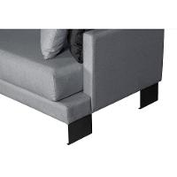 Sofá Living 3 Lugares Linho Corriente 2M Espuma Cinza - 6