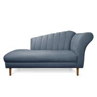 Divã Recife Suede Azul Marinho 165 Cm Pés Chanfrado Castanho - D'rossi - 7