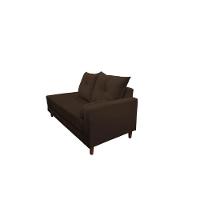 Divã Recamier Berlim 1,60 Cm Lado Direito Suede Marrom - 3
