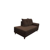 Divã Recamier Berlim 1,60 Cm Lado Direito Suede Marrom - 4
