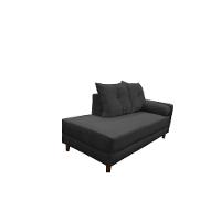 Divã Recamier Berlim 1,60 Cm Lado Direito Suede Preto - 5