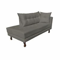 Divã Recamier Troya 2,00 Cm Lado Direito Linho Chumbo - 3