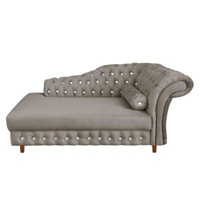 Divã Chesterfield Juliette 160cm Pés Chanfrado Marrom Rato