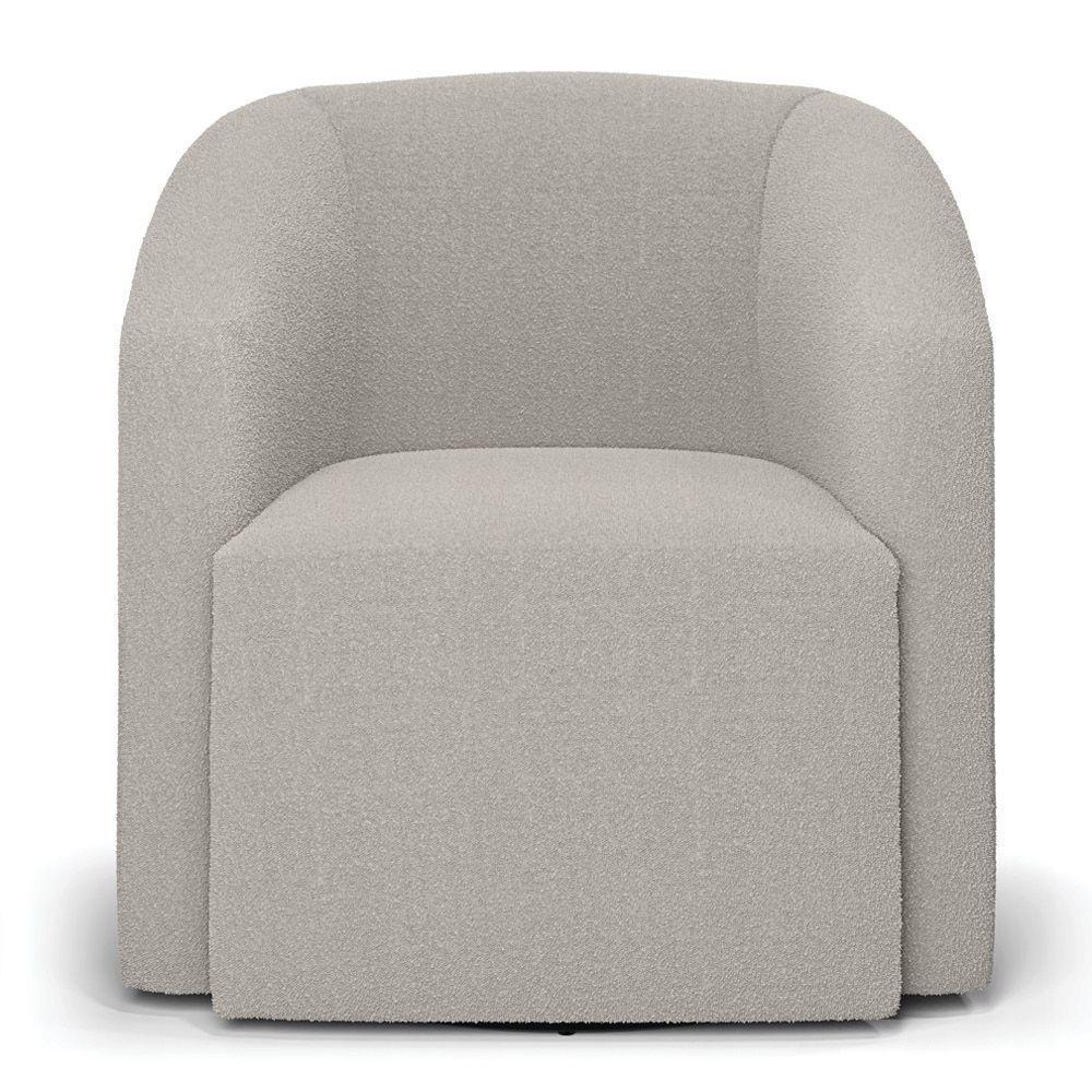 Poltrona Sala De Estar Base Giratória Kit 2 Poltronas Stella Max Bouclê Cinza D03 - 3