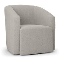 Poltrona Sala De Estar Base Giratória Kit 2 Poltronas Stella Max Bouclê Cinza D03