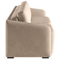 Sofá Cama Para Sala De Estar 2 Lugares 216cm Montserrat K01 Veludo Bege - Lyam Decor - 2