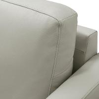 Sofá 3 Lugares Para Sala De Estar Living Industrial 270cm Trento L06 Couro Pérola - Lyam Decor - 3