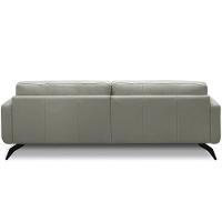 Sofá 3 Lugares Para Sala De Estar Living Industrial 210cm Trento L06 Couro Pérola - Lyam Decor - 2