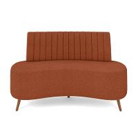 Sofá 2 Lugares Living 135cm Pé Palito Maraú Bouclê K01 - D'rossi Cor Mostarda - 5