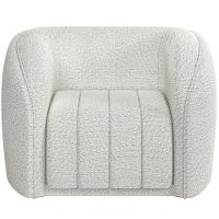 Kit Sofá 4 Lugares Para Sala 292cm Com 02 Poltronas Lazio M03 Bouclê Branco - Lyam Decor - 7