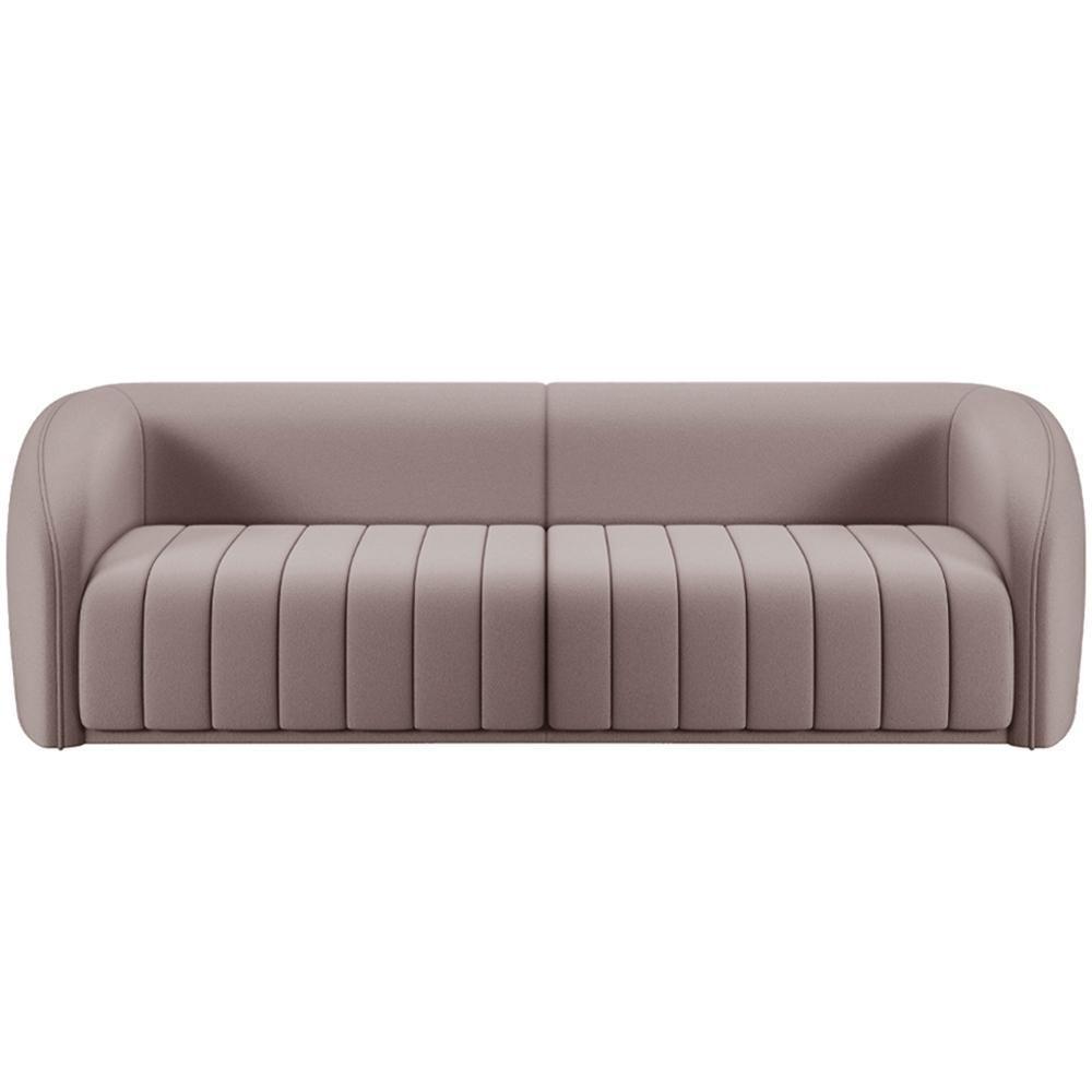 Kit Sofá 4 Lugares Para Sala 292cm Com 02 Poltronas Lazio M03 Veludo Rosê - Lyam Decor - 8