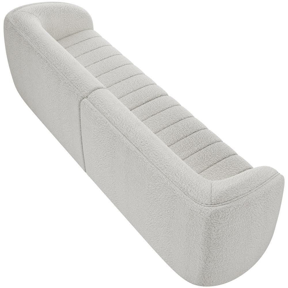 Kit Sofá 4 Lugares Para Sala 252cm Com 02 Poltronas Lazio M03 Bouclê Branco - Lyam Decor - 2