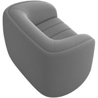 Kit Sofá 5 Lugares Para Sala 332cm Com 02 Poltronas Lazio M03 Veludo Cinza - Lyam Decor - 9