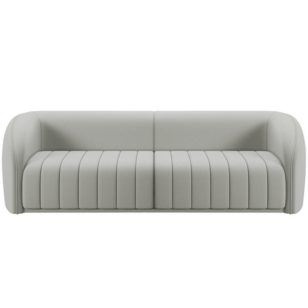 Kit Sofá 4 Lugares Para Sala 292cm Com 02 Poltronas Lazio M03 Veludo Creme - Lyam Decor - 7