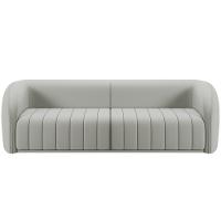 Kit Sofá 4 Lugares Para Sala 292cm Com 02 Poltronas Lazio M03 Veludo Creme - Lyam Decor - 7