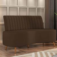 Sofá 2 Lugares Living 160cm Pé Palito Maraú Veludo K01 - D'rossi Cor Marrom - 6
