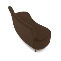 Sofá 2 Lugares Living 160cm Pé Palito Maraú Veludo K01 - D'rossi Cor Marrom - 7