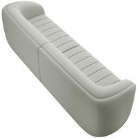 Kit Sofá 5 Lugares Para Sala 332cm Com 01 Poltrona Lazio M03 Veludo Creme - Lyam Decor - 2