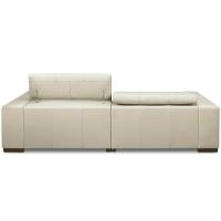 Sofá Retrátil Reclinável Para Sala 4 Lugares 290cm Bari L06 Couro Off White - Lyam Decor - 2