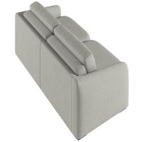 Sofá Cama Para Sala De Estar 2 Lugares 216cm Montserrat K01 Linho Cinza - Lyam Decor - 5