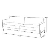 Sofá 3 Lugares Para Sala De Estar Living Industrial 270cm Amábile L06 Couro Camel - Lyam Decor