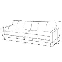 Sofá 3 Lugares Para Sala Living Industrial 210cm ávila L06 Couro Cinza Claro - Lyam Decor - 6