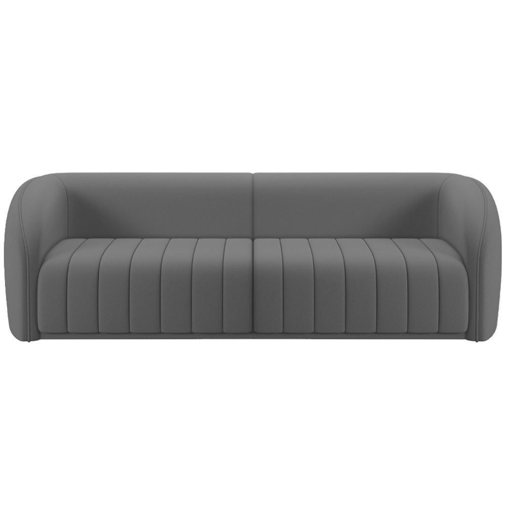 Kit Sofá 4 Lugares Para Sala 292cm Com 02 Poltronas Lazio M03 Veludo Cinza - 8