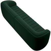 Kit Sofá 5 Lugares Para Sala 332cm Com 01 Poltrona Lazio M03 Veludo Verde - 2