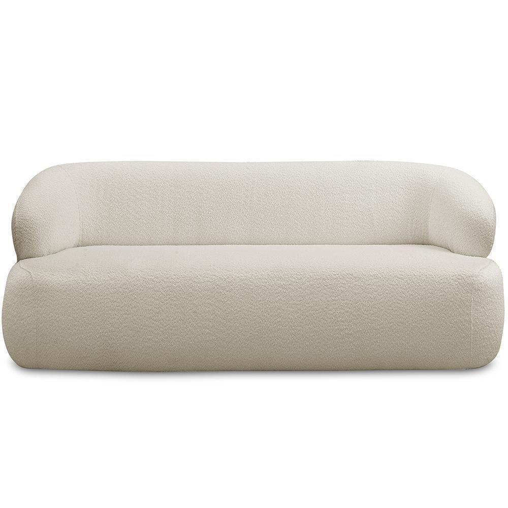 Sofá 2 Lugares Curvo Orgânico Para Sala Living 150cm Barolo L06 Bouclê Off White - Lyam Decor - 5
