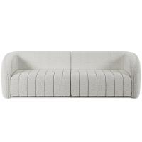 Kit Sofá 4 Lugares Para Sala 292cm Com 01 Poltrona Lazio M03 Bouclê Branco - 8