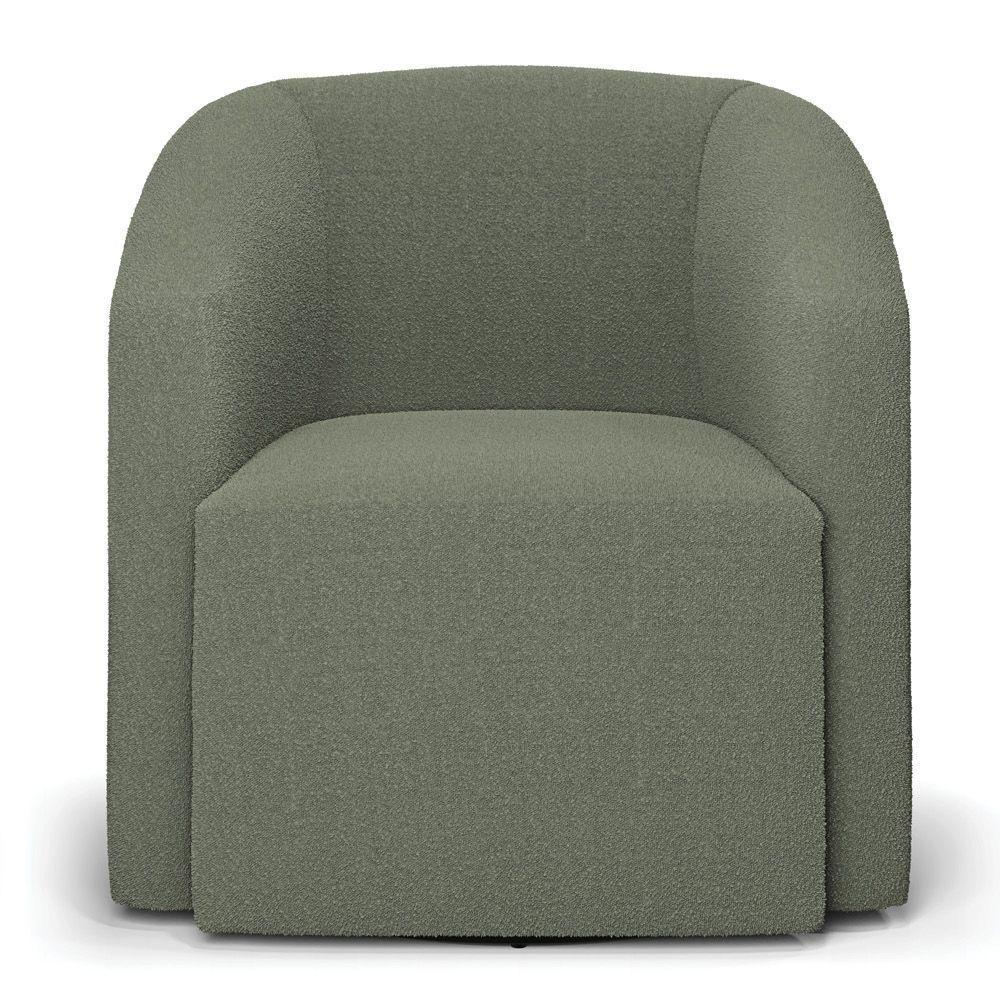 Poltrona Sala De Estar Base Giratória Kit 2 Poltronas Stella Max Bouclê Menta D03 - 3