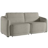 Sofá Cama Para Sala De Estar 2 Lugares 176cm Montserrat K01 Bouclê Bege - Lyam Decor - 1